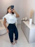 Blusa com babados e renda guirpir - off white - comprar online