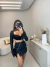 Top cropped luxo perolado manga longa - preto on internet