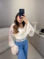 Blusa manga flare de renda - creme