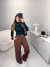 Calça pantalona alfaiataria marrant - marrom - loja online