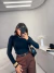 Blusa cacharrel manga longa em malha - preto na internet