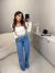 Calça jeans wide leg - lavagem média - comprar online