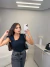 Blusa canelada com decote diagonal - preto na internet