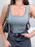Body em microfibra decote quadrado - cinza - comprar online