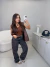 Blusa canelada com decote diagonal - marrom chocolate - Amor de Peça - Looks Femininos Estilosos, Loja de Roupa Feminina Online