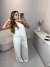 Calça cós alto beach - off white - buy online