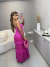 Vestido arraial tricot rendado - rosa pink na internet