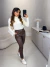 Calça de couro mom cós alto - marrom escuro - buy online