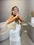 Vestido arraial tricot rendado - branco na internet