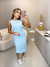 Vestido trip tricot premium - azul - comprar online