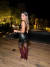 Conjunto de saia de couro pu barra assimétrica com cropped recortes - preto - loja online