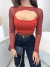 Body manga longa tule com detalhe no busto - terracota - Amor de Peça - Looks Femininos Estilosos, Loja de Roupa Feminina Online