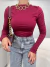 Blusa manga longa poliamida - vinho - comprar online