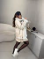Jaqueta de couro importada com pelúcia premium - off white