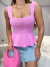 Blusa peplum tricot premium - rosa