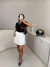 Blusa canelada premium com manguinha - preto - loja online
