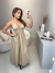 Vestido midi de alcinha em viscolinho - pistache - online store