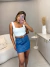 Saia jeans arraial - escura - Amor de Peça - Looks Femininos Estilosos, Loja de Roupa Feminina Online