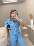Imagem do Macacão longo trip jeans manguinha - lavagem média