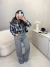 Calça jeans wide leg 100% algodão - cinza - online store