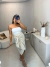 Saia de linho amarração midi - cru - Amor de Peça - Looks Femininos Estilosos, Loja de Roupa Feminina Online