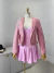 Imagem do Blazer tweed fios lurex - rosa