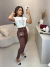 Calça fuseau "legging do pezinho" premium - coffe