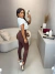 Calça fuseau "legging do pezinho" premium - coffe