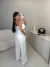 Conjunto de cropped corda e calça em alfaiataria premium - off white - Amor de Peça - Looks Femininos Estilosos, Loja de Roupa Feminina Online