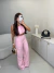 Conjunto de cropped corda e calça em alfaiataria premium - rosa - Amor de Peça - Looks Femininos Estilosos, Loja de Roupa Feminina Online