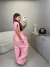 Conjunto alfaiataria marrant calça e blusa com botões amarração - rosa - loja online