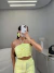 Conjunto de cropped corda e calça em alfaiataria premium - amarelo lima - Amor de Peça - Looks Femininos Estilosos, Loja de Roupa Feminina Online