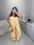 Conjunto de túnica e calça pantalona no viscolinho - amarelo on internet