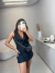 Macaquinho alfaiataria com botões encapados - preto - Amor de Peça - Looks Femininos Estilosos, Loja de Roupa Feminina Online
