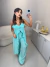 Conjunto de túnica e calça pantalona no viscolinho - verde água - comprar online