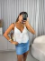 Blusa batinha com renda guirpir - off white - comprar online