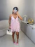 Vestido de alcinha com camadas no crepe premium - rosa - Amor de Peça - Looks Femininos Estilosos, Loja de Roupa Feminina Online