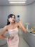 Vestido midi cetim com fenda lateral - rosê - loja online