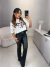 Imagem do Cropped t-shirt boho vaquinha - off white