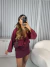 Short saia em alfaiataria cós alto - cherry - loja online