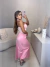 Body com amarração e aplicação de flor - rosa - online store