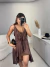 Blusa bata boho em malha com amarração frontal - nude na internet