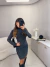 Imagem do Vestido manga longa com brilhos - preto