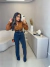 Calça jeans wide leg com brilhos aplicações - preta 23364 - buy online