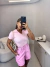 Blusa basic gola polo - rosa na internet