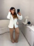 Calça luxo pantalona com aplicações brilhos - nude na internet