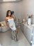 Vestido de crochê franjas - branco - loja online