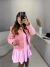 Blazer tweed fios lurex - rosa - comprar online