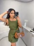Conjunto de saia amarração com blusa regata de alça grossa - verde oliva na internet
