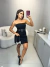Vestido jeans com cinto - preto vintage